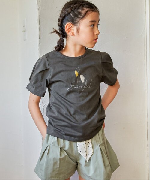 ikka(イッカ)の「【接触冷感/親子コーデ】袖タック冷感プリントTシャツ(120~160cm)(Tシャツ/カットソー・キッズ・ライトパープル/ホワイト/オフホワイト/チャコール・140/120/130/150/160)」の15枚目の写真