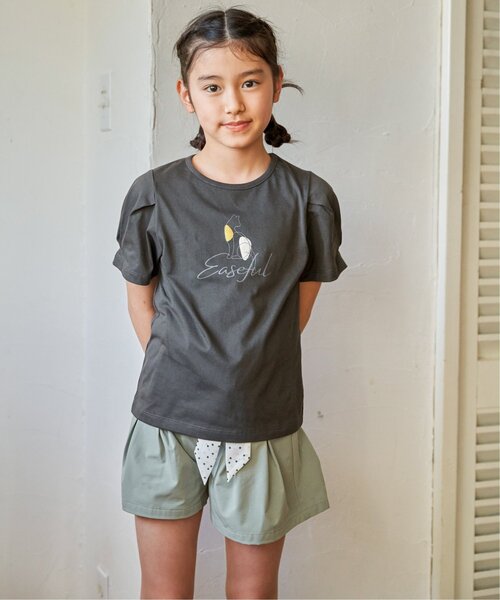 ikka(イッカ)の「【接触冷感/親子コーデ】袖タック冷感プリントTシャツ(120~160cm)(Tシャツ/カットソー・キッズ・ライトパープル/ホワイト/オフホワイト/チャコール・140/120/130/150/160)」の16枚目の写真