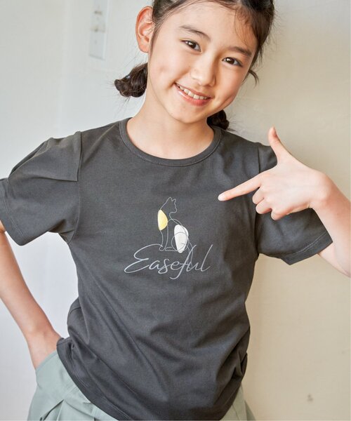 ikka(イッカ)の「【接触冷感/親子コーデ】袖タック冷感プリントTシャツ(120~160cm)(Tシャツ/カットソー・キッズ・ライトパープル/ホワイト/オフホワイト/チャコール・140/120/130/150/160)」の17枚目の写真
