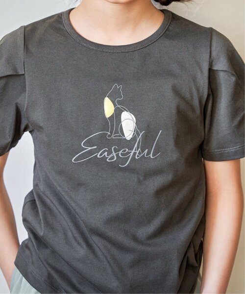 ikka(イッカ)の「【接触冷感/親子コーデ】袖タック冷感プリントTシャツ(120~160cm)(Tシャツ/カットソー・キッズ・ライトパープル/ホワイト/オフホワイト/チャコール・140/120/130/150/160)」の18枚目の写真