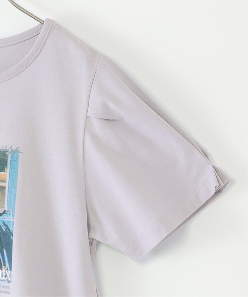 ikka(イッカ)の「【接触冷感/親子コーデ】袖タック冷感プリントTシャツ(120~160cm)(Tシャツ/カットソー・キッズ・ライトパープル/ホワイト/オフホワイト/チャコール・140/120/130/150/160)」の21枚目の写真