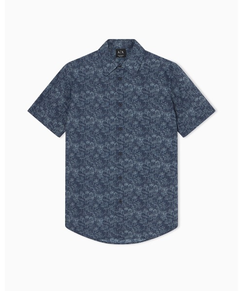 ARMANI EXCHANGE(アルマーニエクスチェンジ)の「【A|X アルマーニ エクスチェンジ】<オンライン限定>オールオーバープリント 半袖シャツ/REGULAR(シャツ/ブラウス・メンズ・ネイビー・X-SMALL/X-LARGE/SMALL/MEDIUM/LARGE)」の5枚目の写真