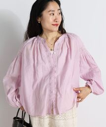 le.coeur blanc | Fanakaコットンレーヨンレースブラウス(シャツ/ブラウス)