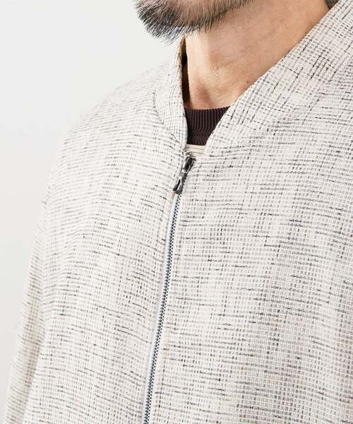 MEN'S MELROSE(メンズメルローズ)の「ビシュウサマーツィードボンバージャケット(ブルゾン・メンズ・アイボリー/ブルー/ネイビー・2/3/4/5)」の8枚目の写真