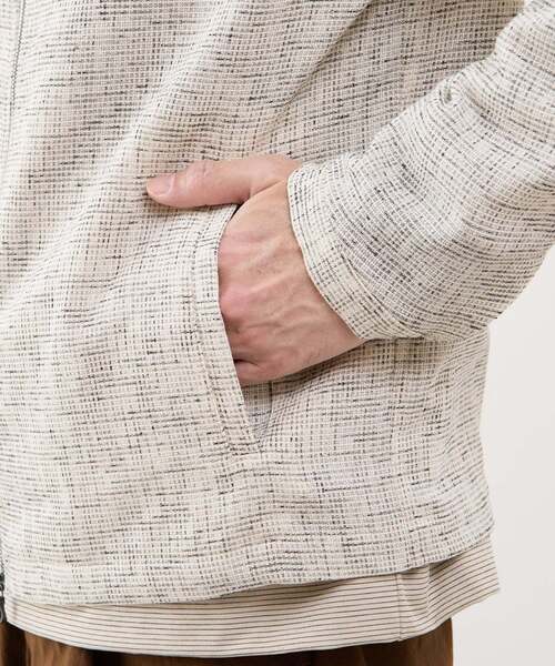 MEN'S MELROSE(メンズメルローズ)の「ビシュウサマーツィードボンバージャケット(ブルゾン・メンズ・アイボリー/ブルー/ネイビー・2/3/4/5)」の9枚目の写真