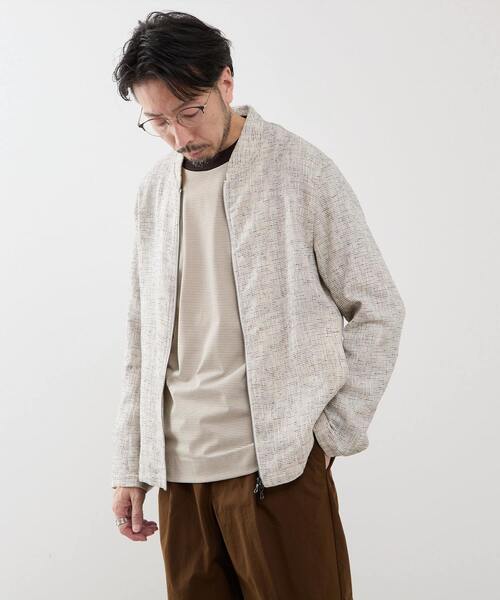 MEN'S MELROSE(メンズメルローズ)の「ビシュウサマーツィードボンバージャケット(ブルゾン・メンズ・アイボリー/ブルー/ネイビー・2/3/4/5)」の15枚目の写真
