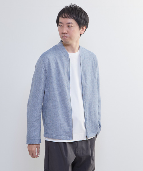 MEN'S MELROSE(メンズメルローズ)の「ビシュウサマーツィードボンバージャケット(ブルゾン・メンズ・アイボリー/ブルー/ネイビー・2/3/4/5)」の20枚目の写真