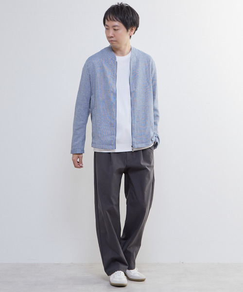 MEN'S MELROSE(メンズメルローズ)の「ビシュウサマーツィードボンバージャケット(ブルゾン・メンズ・アイボリー/ブルー/ネイビー・2/3/4/5)」の21枚目の写真