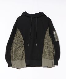 MMMM（エムエムエムエム）の「【SR】【it】【MMMM】TC裏毛×ナイロンツイル　MA-1パーカー（MA-1）」