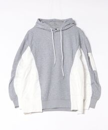 MMMM（エムエムエムエム）の「【SR】【it】【MMMM】TC裏毛×ナイロンツイル　MA-1パーカー（MA-1）」