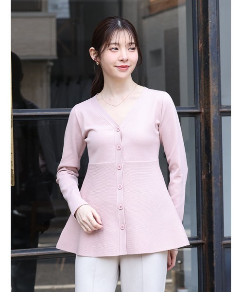 fifth(フィフス)の「Vネックペプラムニット(ニット/セーター・レディース・ブラック/ベージュ/ピンク・M)」の18枚目の写真