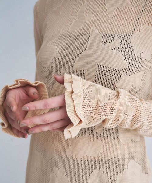 CODE A(コードエー)の「flower mesh dress(ワンピース・レディース・ベージュ系3/ホワイト系4・00)」の11枚目の写真