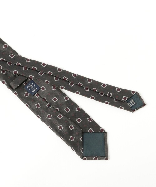 BEAMS F（ビームスエフ）の「シルク 小紋柄 ジャカード ネクタイ（ネクタイ・メンズ・ネイビー/グレー・ONE SIZE）」の3枚目の写真
