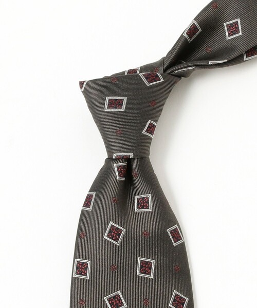 BEAMS F（ビームスエフ）の「シルク 小紋柄 ジャカード ネクタイ（ネクタイ・メンズ・ネイビー/グレー・ONE SIZE）」の5枚目の写真