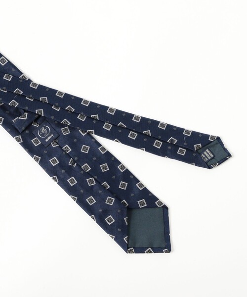 BEAMS F（ビームスエフ）の「シルク 小紋柄 ジャカード ネクタイ（ネクタイ・メンズ・ネイビー/グレー・ONE SIZE）」の6枚目の写真