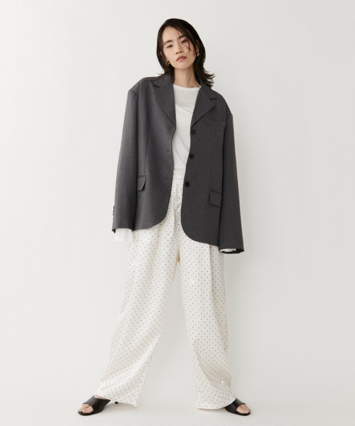 VION（ヴィオン）の「ミニマルドットイージーワイドパンツ / Minimal Dot Easy Wide Pants（その他パンツ・レディース・ブラック/ホワイト・S/M）」の9枚目の写真