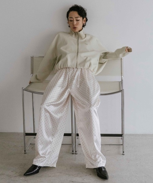 VION（ヴィオン）の「ミニマルドットイージーワイドパンツ / Minimal Dot Easy Wide Pants（その他パンツ・レディース・ブラック/ホワイト・S/M）」の15枚目の写真