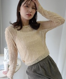 CORNERS | 袖ギャザーレーストップス(Tシャツ/カットソー)