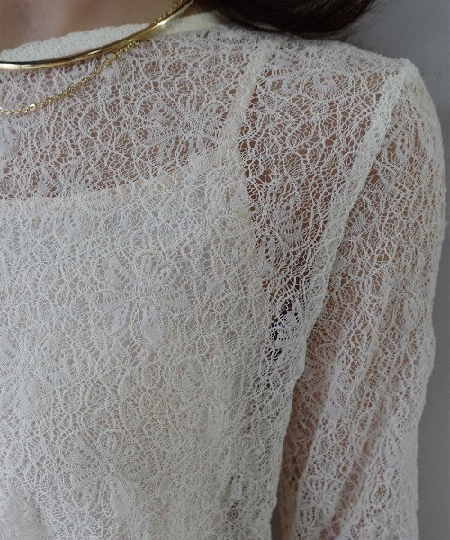 CORNERS(コーナーズ)の「袖ギャザーレーストップス(Tシャツ/カットソー・レディース・ベージュ/アイボリー/ブラック・M)」の16枚目の写真