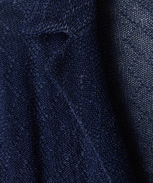 MEN'S BIGI（メンズビギ）の「変形アーガイルシアーニットジャケット（カーディガン/ボレロ・メンズ・ブラック/グリーン/ネイビー・04/03/02/01）」の20枚目の写真