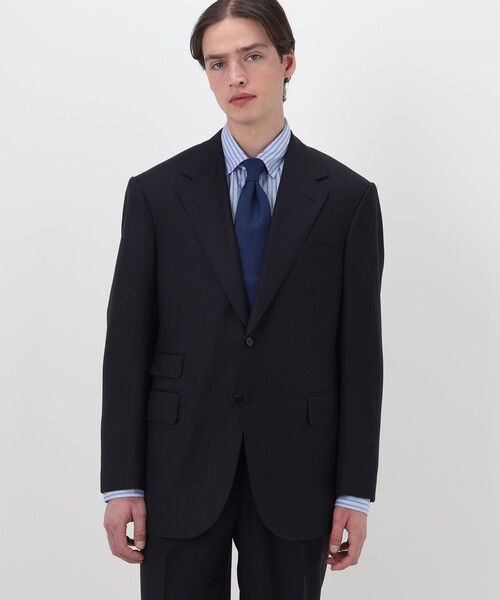 TOMORROWLAND （トゥモローランド）の「ウールツイル オルタネートストライプ シングルブレステッド 2Bスーツ CERRUTI（スーツセット・メンズ・ブラウン系その他/ブルー系その他・50/46/44/48）」の4枚目の写真