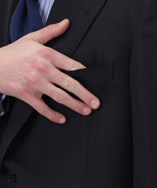 TOMORROWLAND （トゥモローランド）の「ウールツイル オルタネートストライプ シングルブレステッド 2Bスーツ CERRUTI（スーツセット・メンズ・ブラウン系その他/ブルー系その他・50/46/44/48）」の12枚目の写真