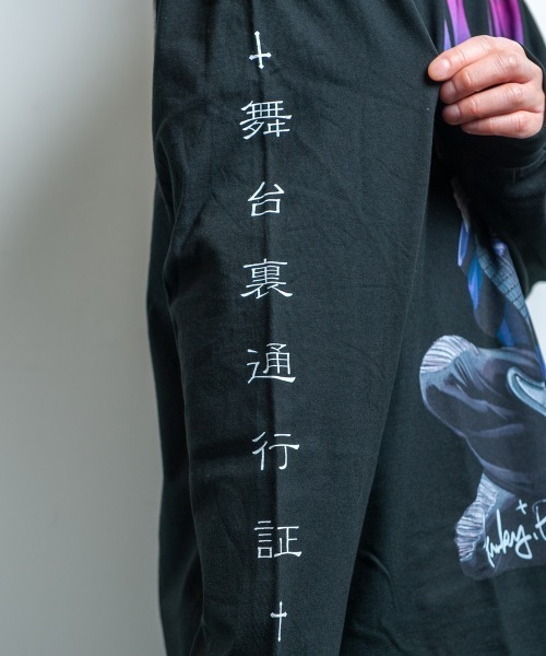 BACKSTAGE PASS（バックステージパス）の「【黒野京×BACKSTAGE PASS コラボ】VANDALISM ピグメント加工 オーバーサイズ ロンT（Tシャツ/カットソー・メンズ・ダークグレー/ライトグレー/ブラック・FREE）」の9枚目の写真