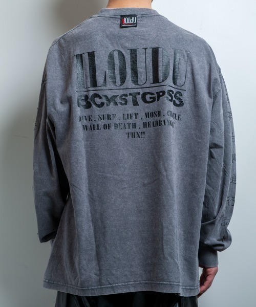 BACKSTAGE PASS（バックステージパス）の「【黒野京×BACKSTAGE PASS コラボ】VANDALISM ピグメント加工 オーバーサイズ ロンT（Tシャツ/カットソー・メンズ・ダークグレー/ライトグレー/ブラック・FREE）」の12枚目の写真
