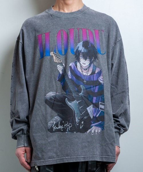 BACKSTAGE PASS（バックステージパス）の「【黒野京×BACKSTAGE PASS コラボ】VANDALISM ピグメント加工 オーバーサイズ ロンT（Tシャツ/カットソー・メンズ・ダークグレー/ライトグレー/ブラック・FREE）」の11枚目の写真
