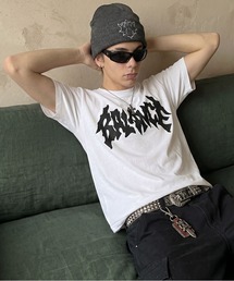 SPINNS | ダメージパッチワークロゴ半袖Tシャツ/レギュラー丈(Tシャツ/カットソー)