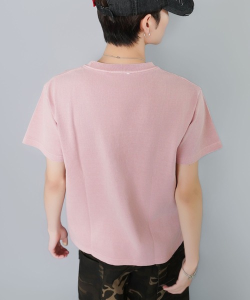 SPINNS(スピンズ)の「ダメージパッチワークロゴ半袖Tシャツ/レギュラー丈(Tシャツ/カットソー・メンズ・ホワイト/ブラック系その他/ピンク系その他/ウッドランド・ONESIZE)」の12枚目の写真