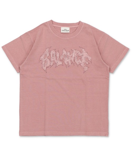 SPINNS(スピンズ)の「ダメージパッチワークロゴ半袖Tシャツ/レギュラー丈(Tシャツ/カットソー・メンズ・ホワイト/ブラック系その他/ピンク系その他/ウッドランド・ONESIZE)」の9枚目の写真