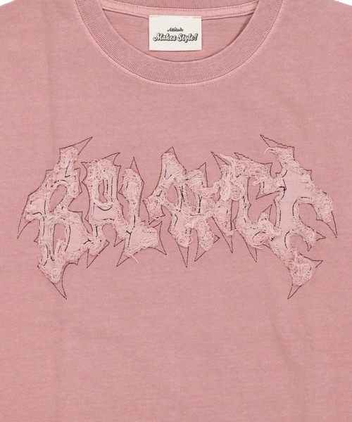 SPINNS(スピンズ)の「ダメージパッチワークロゴ半袖Tシャツ/レギュラー丈(Tシャツ/カットソー・メンズ・ホワイト/ブラック系その他/ピンク系その他/ウッドランド・ONESIZE)」の11枚目の写真