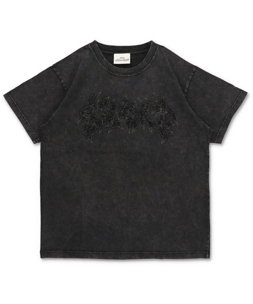 SPINNS(スピンズ)の「ダメージパッチワークロゴ半袖Tシャツ/レギュラー丈(Tシャツ/カットソー・メンズ・ホワイト/ブラック系その他/ピンク系その他/ウッドランド・ONESIZE)」の7枚目の写真