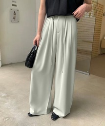 とろみドレープ イージーワイドパンツ