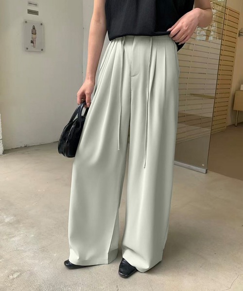 セール】とろみドレープ イージーワイドパンツ（その他パンツ
