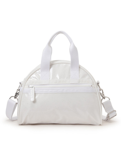 LeSportsac(レスポートサック)の「ROUND SM SATCHEL ホワイトグリマーシャイン(ショルダーバッグ・レディース・ホワイト・FREE)」の4枚目の写真