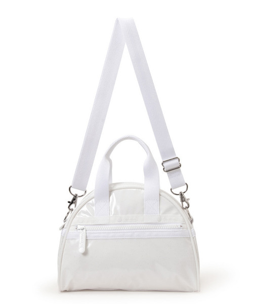 LeSportsac(レスポートサック)の「ROUND SM SATCHEL ホワイトグリマーシャイン(ショルダーバッグ・レディース・ホワイト・FREE)」の7枚目の写真