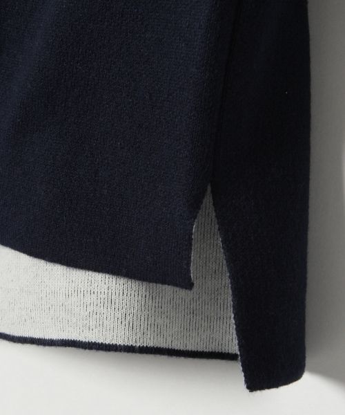 RAGEBLUE（レイジブルー）の「接結ニットクルー長袖/711588（ニット/セーター・メンズ・ネイビー/ベージュ/グレー/グリーン/ホワイト・LARGE/MEDIUM）」の9枚目の写真