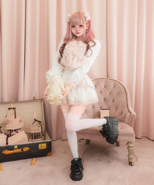 nyanMe(ニャンミー)の「もこもこかわいいせっとあっぷ(シャツ/ブラウス・レディース・ホワイト/ブラック・FREE)」の3枚目の写真