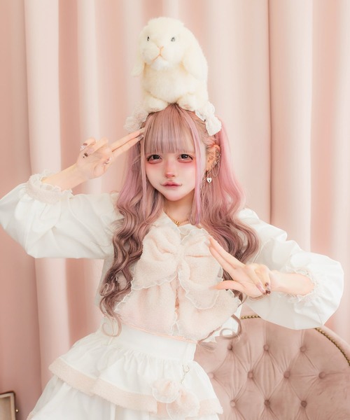 nyanMe(ニャンミー)の「もこもこかわいいせっとあっぷ(シャツ/ブラウス・レディース・ホワイト/ブラック・FREE)」の5枚目の写真