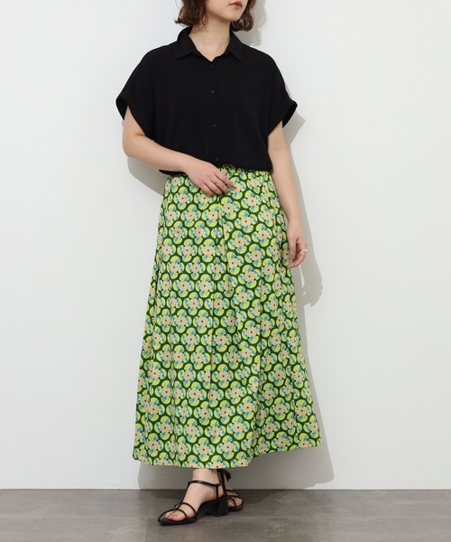KILKI（キルキー）の「kilki　スワロープリントスカート（スカート・レディース・ブルー系/グリーン系・ONESIZE）」の7枚目の写真