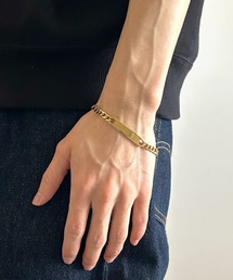 BEATJIVE（ビートジャイブ）の「ID カーブチェーン ブレスレット ステンレス シルバー ゴールド メンズ（ブレスレット）」