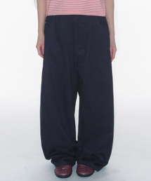 52 WIDE COTTON PANTS NAVY