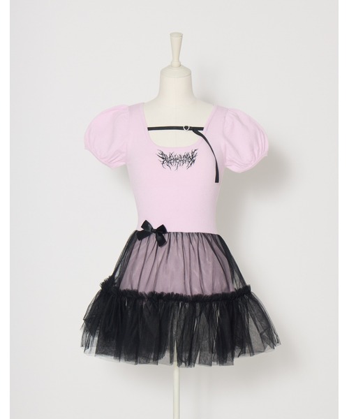 AVENCHUMU(アバンチュウム)の「Back ribbon waist ribbed knit one piece(ワンピース・レディース・ピンク/ブラック/ホワイト・FREE)」の14枚目の写真