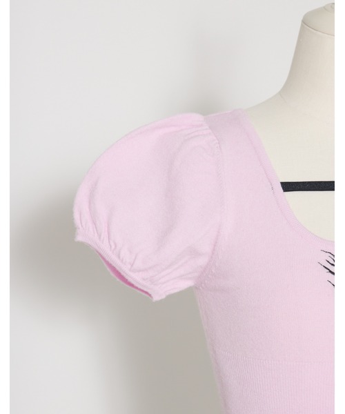 AVENCHUMU(アバンチュウム)の「Back ribbon waist ribbed knit one piece(ワンピース・レディース・ピンク/ブラック/ホワイト・FREE)」の18枚目の写真