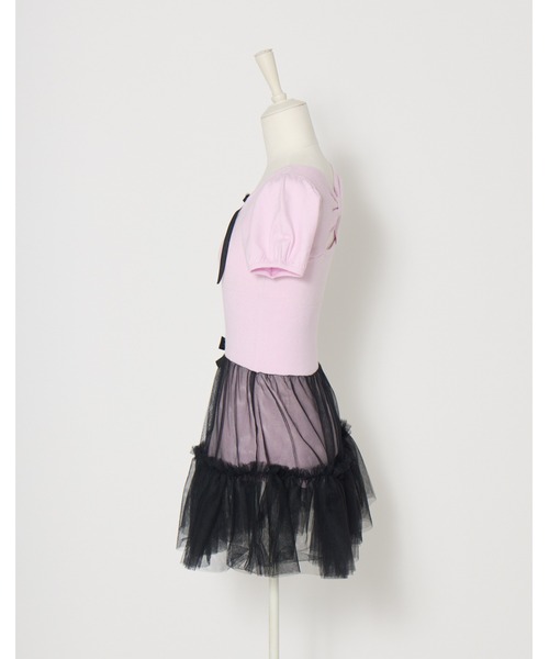 AVENCHUMU(アバンチュウム)の「Back ribbon waist ribbed knit one piece(ワンピース・レディース・ピンク/ブラック/ホワイト・FREE)」の15枚目の写真
