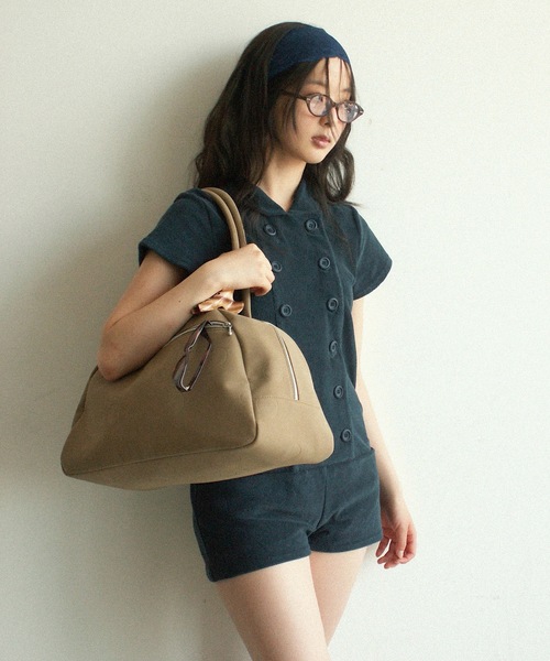 igi(イジ)の「BABY DOUBLE FRONT ROMPER / パイルダブルフロントロンパース(つなぎ/オールインワン・レディース・パープル/ネイビー・1/0)」の10枚目の写真