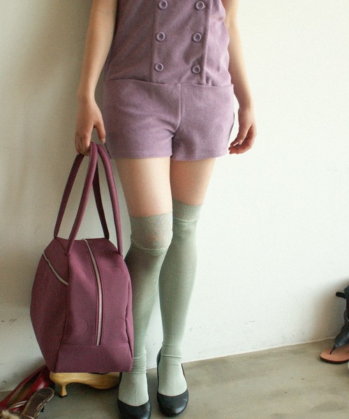 igi(イジ)の「BABY DOUBLE FRONT ROMPER / パイルダブルフロントロンパース(つなぎ/オールインワン・レディース・パープル/ネイビー・1/0)」の16枚目の写真
