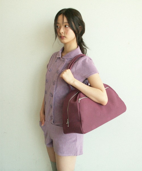 igi(イジ)の「BABY DOUBLE FRONT ROMPER / パイルダブルフロントロンパース(つなぎ/オールインワン・レディース・パープル/ネイビー・1/0)」の19枚目の写真